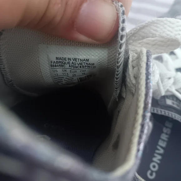 Converse Kids Sparkly Purple Sneakers - Picture 5 of 6